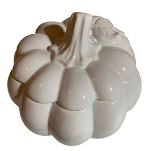 Martha Stewart Collection White Pumpkin Tureen new box fall thanksgiving holiday